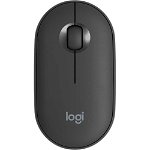 Mouse Wireless Logitech Pebble M350, 1000 DPI, Bluetooth/USB (Gri)