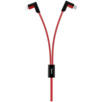 Cablu X12 2 in 1 MicroUsb+Lightning cu Magnet Rosu, Hoco