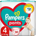 Pampers Pants Size 4 scutece de unică folosință tip chiloțel 9 – 15 kg 30 buc, Pampers