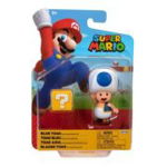 Figurina 10 cm, Nintendo Mario, Blue Toad Question Block, 