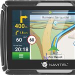 Sistem de navigatie GPS Navitel G550 Moto, ecran 4.3” cu GPS, IP-67 si supot pentru casti BT A2DP, actualizare lifetime pentru harti, suport de fixare pentru motociclete