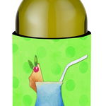 Caroline`s Treasures Cocktail de vară verde Polkadot sticla de vin Beverge Izolator Hugger Wine Bottle, 