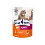 Hrana umeda Club 4 Paws Premium pentru pisici adulte - vita in jeleu , 24x100g