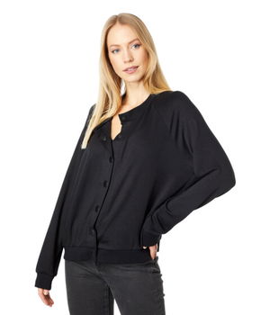 Imbracaminte Femei Michael Lauren Manu Snap Down Raglan Pullover Black, Michael Lauren