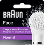 Epilator facial Braun SE830 Face, 10 prinderi, Perie curatare cu micro-oscilatii, Alb