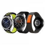 Set 3 curele pentru ceas 22 mm pentru Galaxy Watch 3 45mm Gear S3 Frontier Huawei Watch GT 3 Huawei Watch GT 2 46mm Huawei Watch GT silicon nylon negru verde portocaliu, krasscom