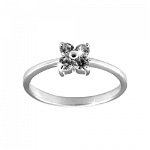 Inel de logodna Argint 925 Classic Floral CZ Diamond, Roxannes - Miss Roxanny