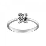 Inel de logodna Argint 925 Classic Floral CZ Diamond, Roxannes - Miss Roxanny