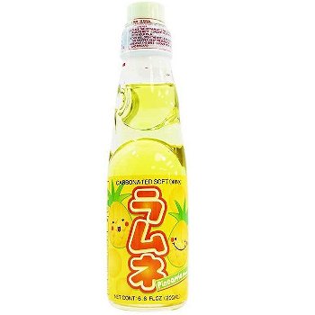 Ramune (JAPAN) Pineapple Soda - suc cu gust de ananas 200ml (EXP 11.04.2024), Ramune
