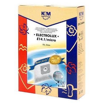 Sac aspirator Electrolux Xio, sintetic, 4X saci + 1 filtru, K&M