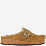 Birkenstock BIRKENSTOCK BUCKLEY SHEARLING AND SUEDE MULES BEIGE, Birkenstock