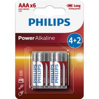 PH POWER ALKALINE AAA 4+2-BLISTER PROMO, Philips