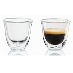 Set pahare espresso DELONGHI DIVESPRESSO, 2 piese, 90 ml, sticla