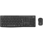 Tastatura Logitech MK295 - Tastatura, USB, Layout US, Black + Mouse Optic, USB, Black