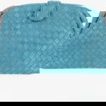 Bottega Veneta Braided Leather THE LAUREN 1980 Clutch Culoarea LIGHT BLUE