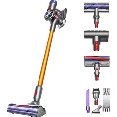 Aspirator vertical DYSON V8 Absolute+, 0.54l, 21.6V, autonomie max 40 min, Sistem Point&Shoot, auriu-mov Aspirator vertical DYSON V8 Absolute+, 0.54l, 21.6V, autonomie max 40 min, Sistem Point&Shoot, auriu-mov
