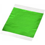 Set de 100 coli de folie pentru sculptura/pictura Sorcing map, folie aluminiu, verde, 13,5 x 13 cm