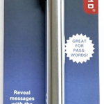 Pix UV cu cerneala invizibila, Kikkerland, ABS/Otel, 14 x 1 cm, Argintiu