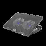 Cooling Pad Laptop SBOX CP-101, 2 Ventilatoare, Iluminare Led, SBX00010, Negru, SBOX