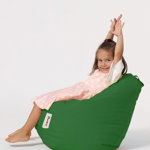 Fotoliu puf pentru copii, Bean Bag, Ferndale, 60x60 cm, poliester impermeabil, verde, Ferndale