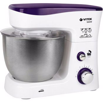 Robot de bucatarie VITEK VT-1443, 1000W, bol inox 3.5L, 6 viteze + Pulse, protectie impotriva supraincalzirii, Alb