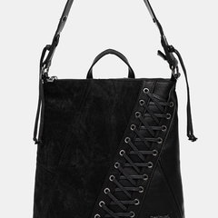 DESIGUAL, Rucsac convertibil cu siret, Negru