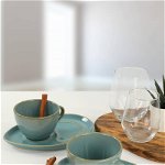 Set cești de cafea Ocean Drip Coffee Presentation Set 4 Pieces for 2 People, Turcoaz, 29x17x29 cm, Keramika