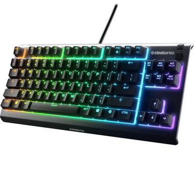 Tastatura Gaming Mecanica SteelSeries Apex 3 TKL, USB, iluminare RGB, Layout US (Negru), SteelSeries