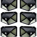 Set 6 Lampi Solare ULTRA 100 LED cu Senzor de Miscare si Lumina 3 Moduri ILUMINARE, GAVE