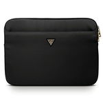 Husa Laptop Profesionala Guess 13" Negru Nylon Logo Triangle, -