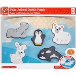 Hape puzzle tactil - animalele polare, Hape