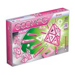 Joc de constructie magnetic Geomag Pink, 68 piese, Geomag