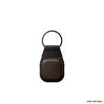 Husa de protectie tip breloc NOMAD Leather Keychain compatibila cu Apple AirTag Brown, NOMAD