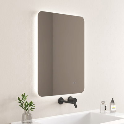 Oglinda cu iluminare si dezaburire Inter Ceramic Fico dreptunghiulara 60x80 cm, Inter Ceramic