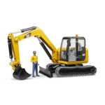 Bruder - Mini Excavator Cat Cu Muncitor