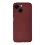 Husa Silicon compatibila Apple iPhone 15, Soft Matt, Protectie Camera Foto, Bordo