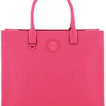 Versace 'La Medusa' Canvas Shopping Bag FUCSIA VERSACE GOLD