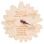 Ceas Gravat Cadou pentru Mama in forma de floare cu petale, diam.20cm, SOMIS178
