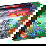 Joc de Constructie Magnetic Magformers - Mini Dinosaur Set - Dinozauri, 40 piese, Magformers