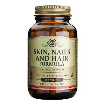 Supliment Skin, Nails and Hair (Piele, Unghii si Par) 60 tablete Solgar, natural, Solgar