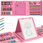 Set de pictura din plastic în cutie 208piese roz, IMK