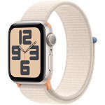 Apple Watch SE (2023), GPS, Carcasa Starlight Aluminium 40mm , Starlight Sport Loop, Apple