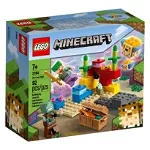 Set de construit LEGO® Minecraft, Reciful de corali, 92 piese