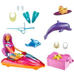 Set de joaca Barbie - Papusa Barbie cu ski jet si accesorii
