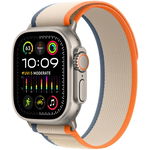 Watch Ultra 2, Cellular, 49mm Carcasa Titanium, Orange/Beige Trail Loop - S/M, Apple