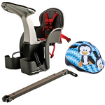 Set scaun bicicleta copii pozitie montare centru 15 kg si casca protectie XS 44-48 Penguin WeeRide WR01SKPG, WeeRide