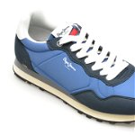 Pantofi sport PEPE JEANS bleumarin, NATCH BASIC, din material textil, Pepe Jeans