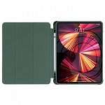 Husa Tableta Upzz Stand Case Smart Cover Pentru iPad Pro 11" 2021, Spate Transparent, Functie Stand, Verde, Upzz
