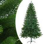 Brad de Crăciun artificial, ace cu aspect natural, 150 cm verde