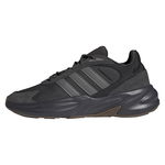 adidas Sportswear, Pantofi sport cu insertii din piele intoarsa si piele Ozelle, Negru stins, 10.5